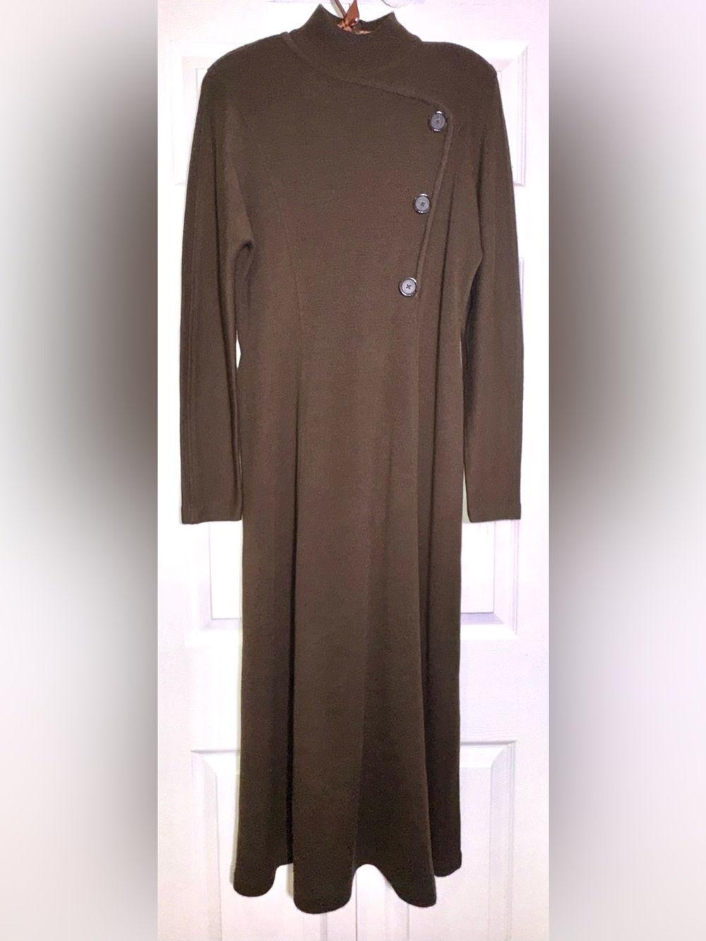 Nina Charles for Kasper ASL 1990s Vintage Wool Blend Sweater Dress NWT XS